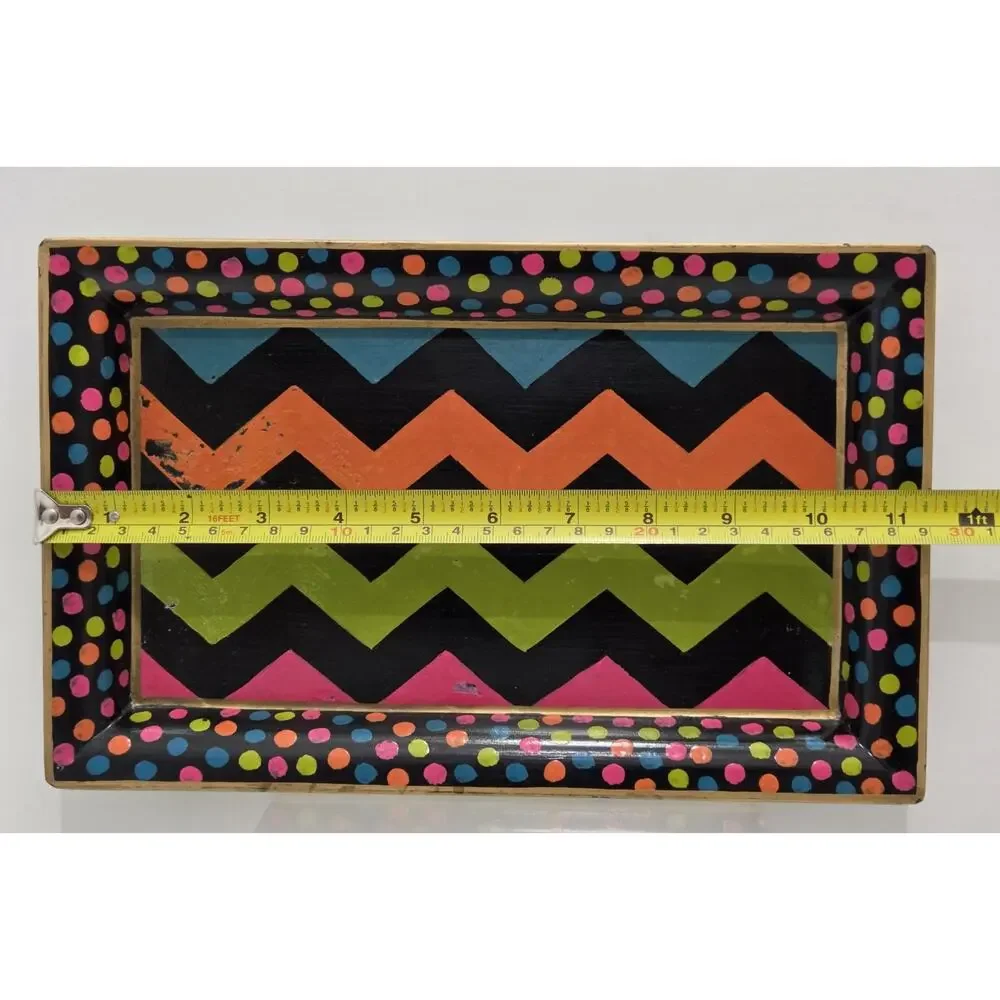 Mackenzie Childs Trampoline Boutique Set Tissue Box/Trinket Tray/ Cotton Box Set